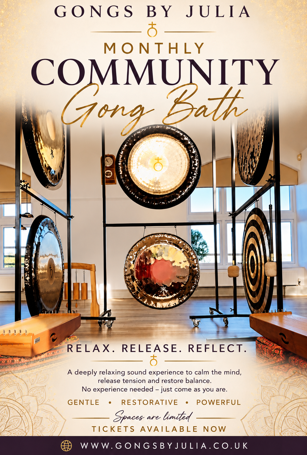 Gongs by Julia at The Trinity Exchange